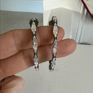 Elegant Crystal Hoop Earrings